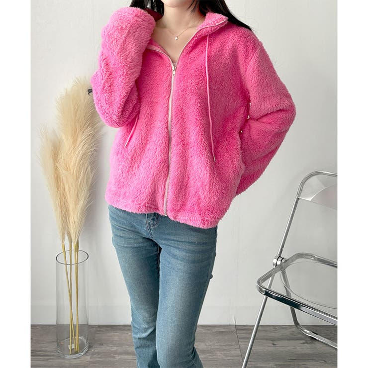 ソフトボアブルゾン ふんわり軽い ジップアップアウター | Amulet | 詳細画像38 