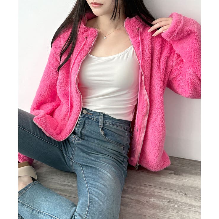 ソフトボアブルゾン ふんわり軽い ジップアップアウター | Amulet | 詳細画像41 