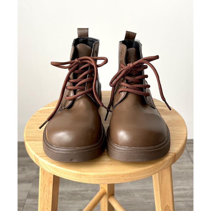 レースアップ厚底ショートブーツ レディース カジュアル | Amulet | 詳細画像19 