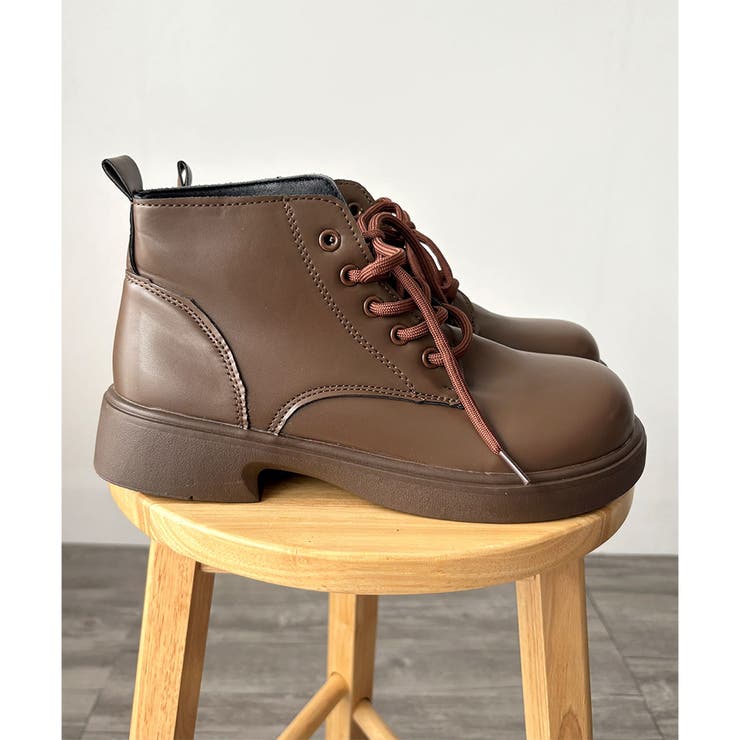レースアップ厚底ショートブーツ レディース カジュアル | Amulet | 詳細画像20 