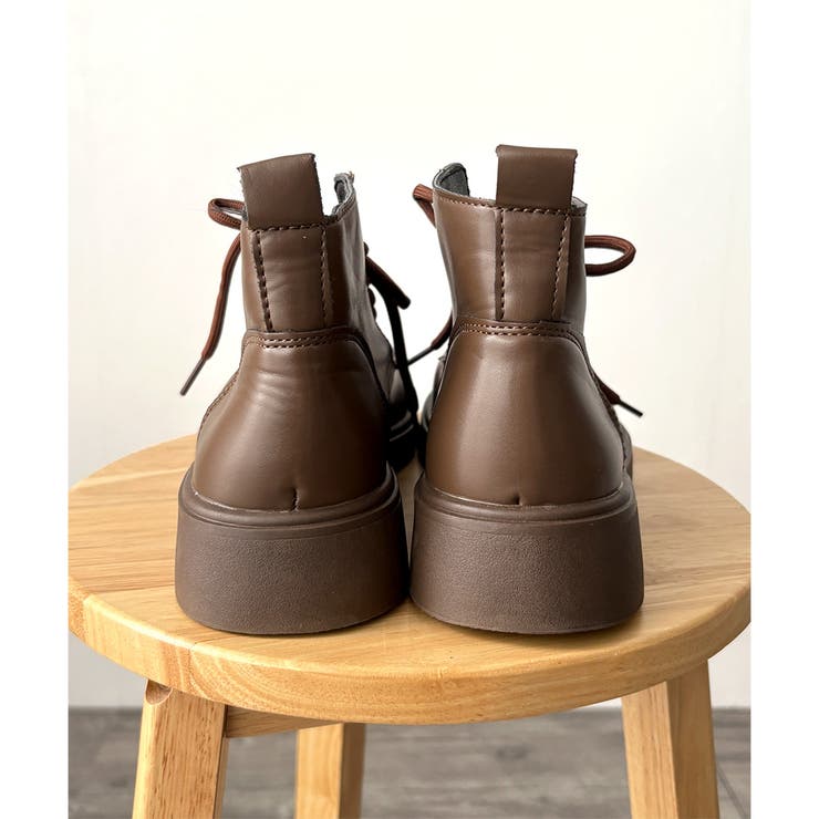 レースアップ厚底ショートブーツ レディース カジュアル | Amulet | 詳細画像21 