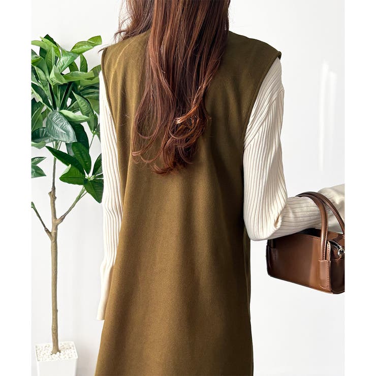 ナチュラルキーネックジャンパースカート 体型カバー ロングワンピース | Amulet | 詳細画像28 