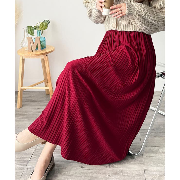 ナチュラルプリーツロングスカート 軽やかプリーツ 美シルエット | Amulet | 詳細画像12 