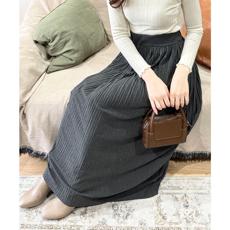 ナチュラルプリーツロングスカート 軽やかプリーツ 美シルエット | Amulet | 詳細画像18 