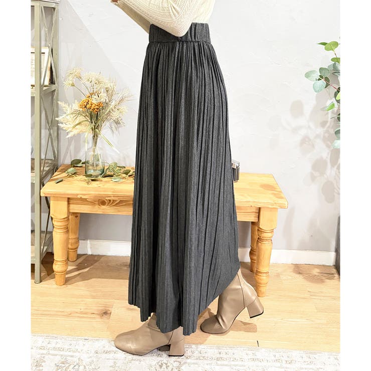 ナチュラルプリーツロングスカート 軽やかプリーツ 美シルエット | Amulet | 詳細画像19 