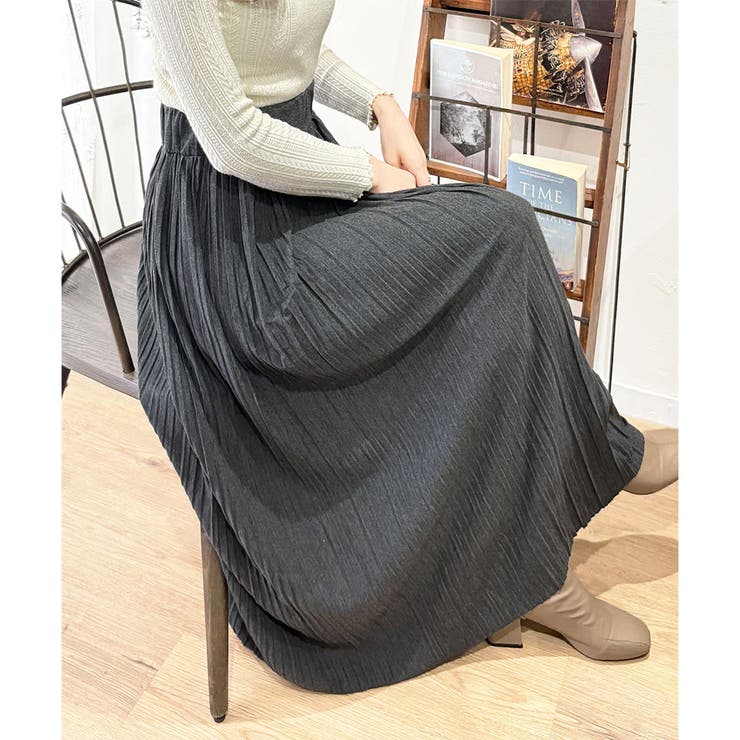 ナチュラルプリーツロングスカート 軽やかプリーツ 美シルエット | Amulet | 詳細画像2 