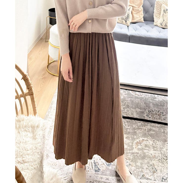 ナチュラルプリーツロングスカート 軽やかプリーツ 美シルエット | Amulet | 詳細画像25 