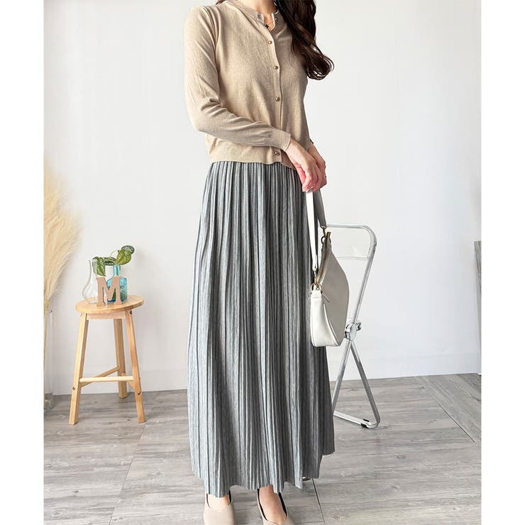 ナチュラルプリーツロングスカート 軽やかプリーツ 美シルエット | Amulet | 詳細画像29 