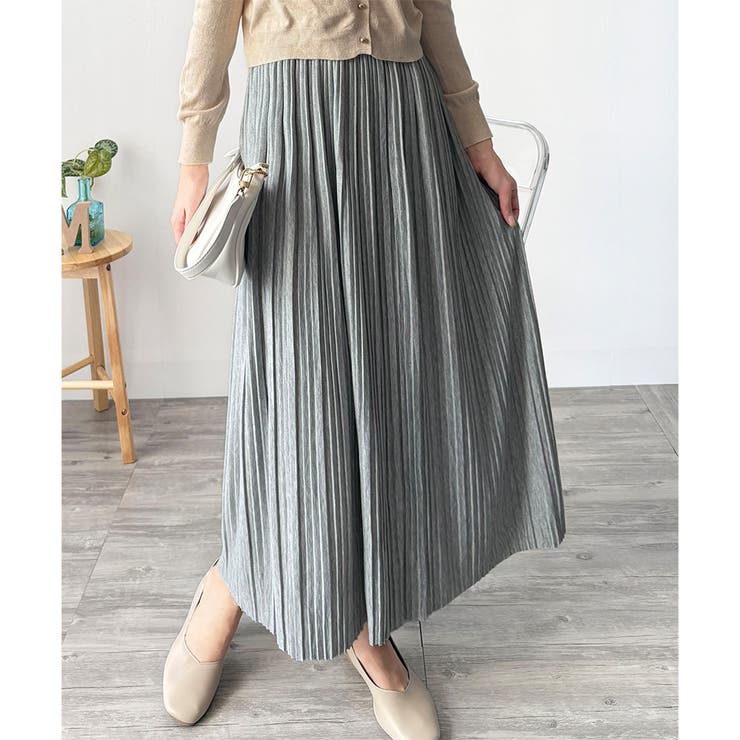 ナチュラルプリーツロングスカート 軽やかプリーツ 美シルエット | Amulet | 詳細画像3 