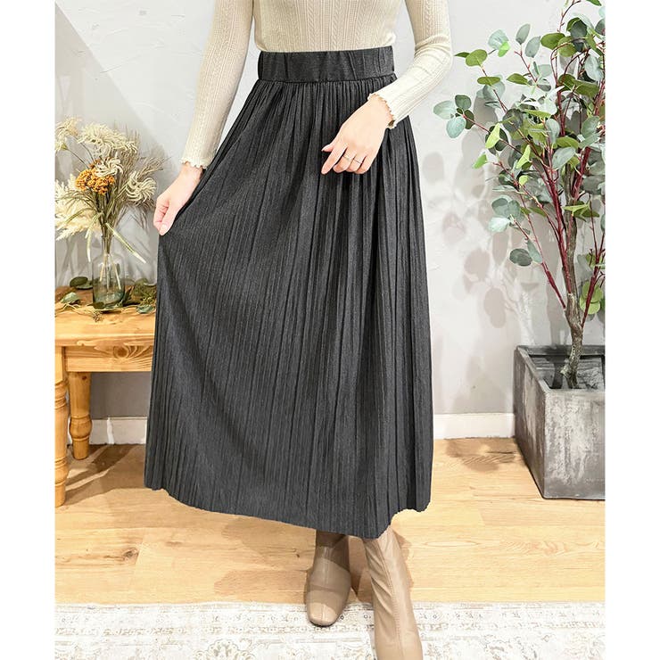 ナチュラルプリーツロングスカート 軽やかプリーツ 美シルエット | Amulet | 詳細画像8 