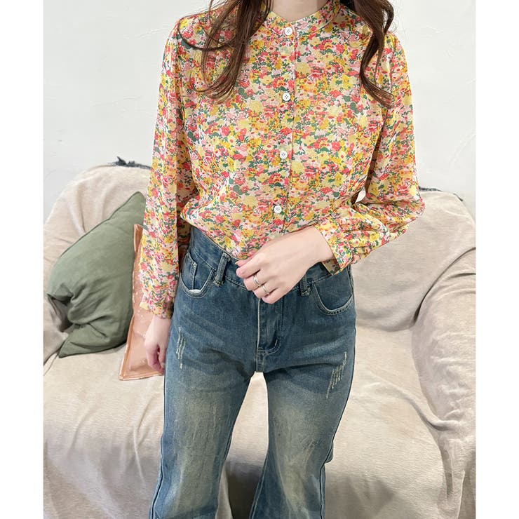 デニムライクフレアパンツ 美脚 ロング | Amulet | 詳細画像20 