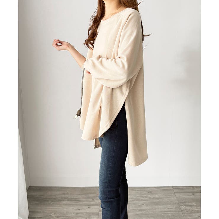 サイドスリットオーバーカットソー トップス 長袖 | Amulet | 詳細画像15 