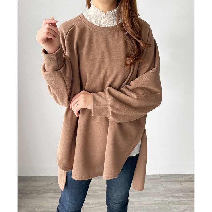 サイドスリットオーバーカットソー トップス 長袖 | Amulet | 詳細画像19 