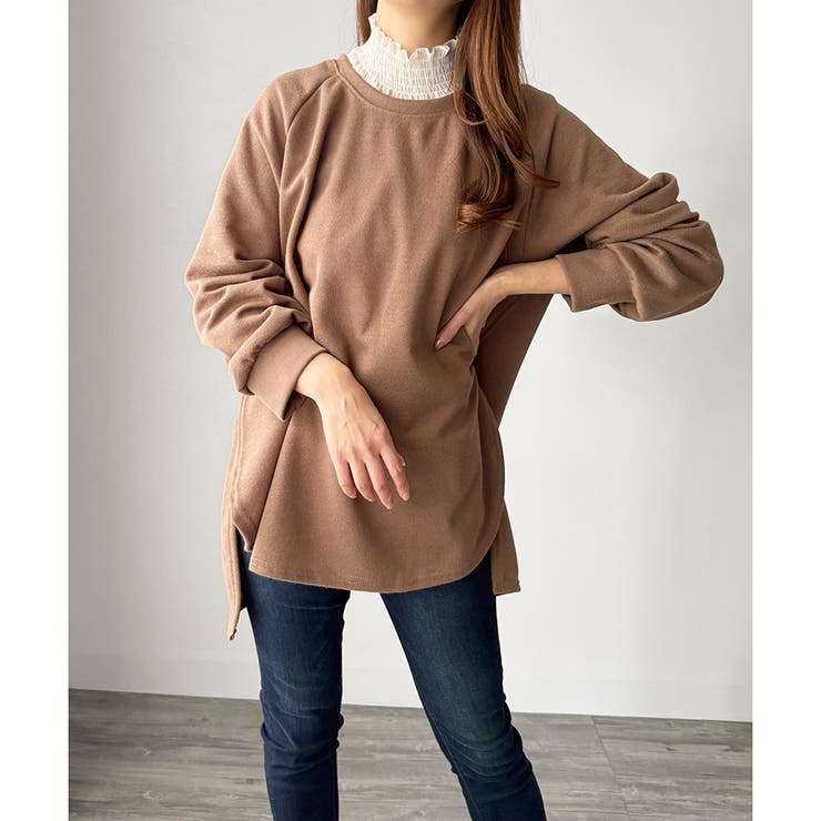 サイドスリットオーバーカットソー トップス 長袖 | Amulet | 詳細画像23 