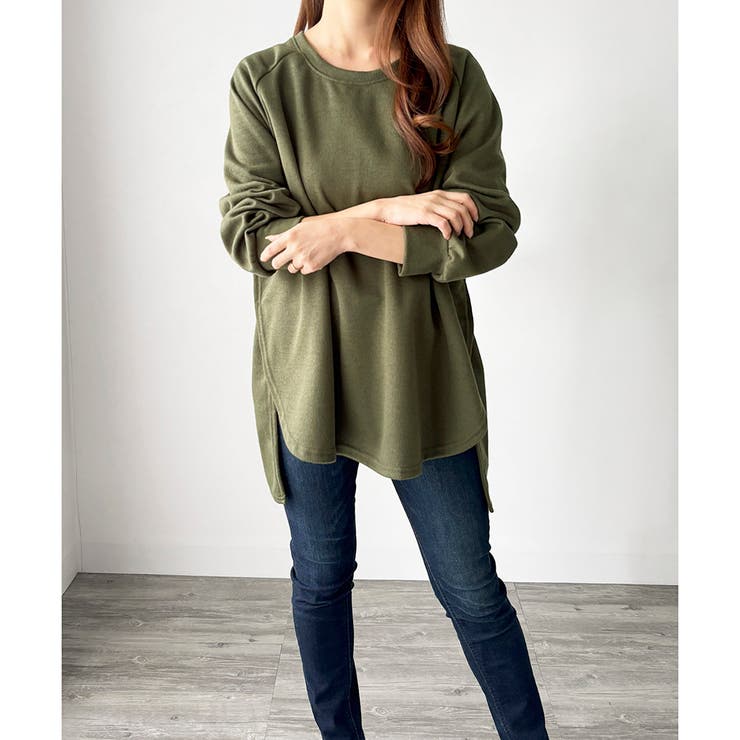 サイドスリットオーバーカットソー トップス 長袖 | Amulet | 詳細画像27 