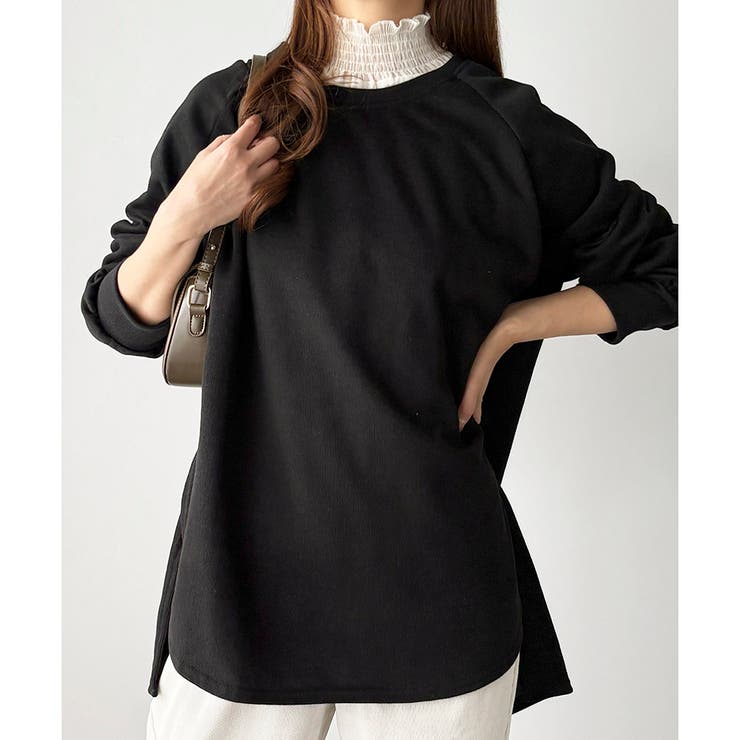 サイドスリットオーバーカットソー トップス 長袖 | Amulet | 詳細画像34 