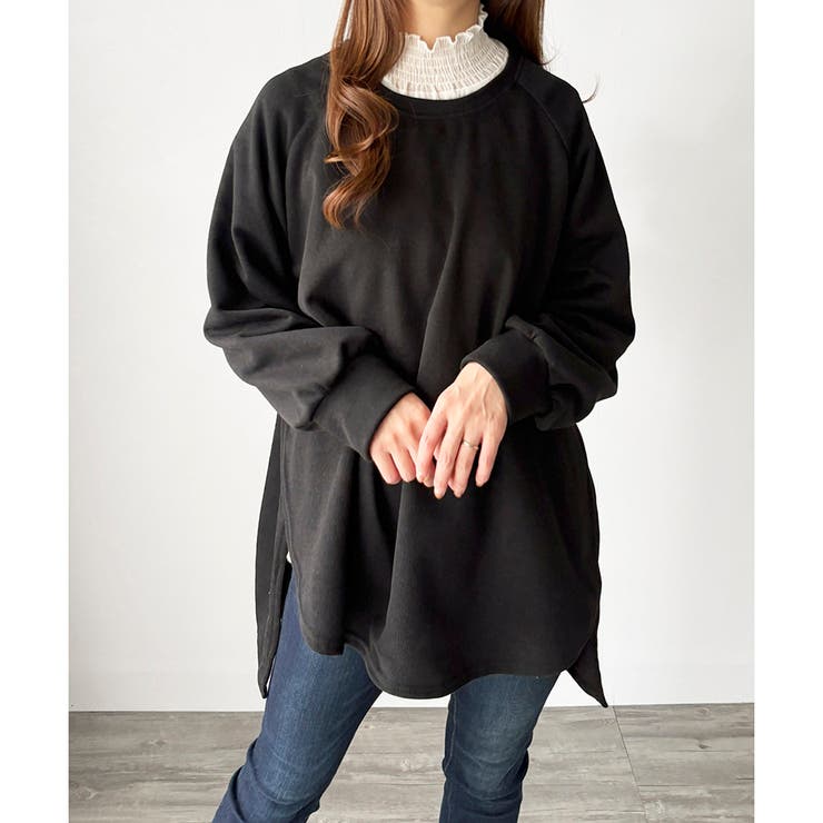 サイドスリットオーバーカットソー トップス 長袖 | Amulet | 詳細画像4 