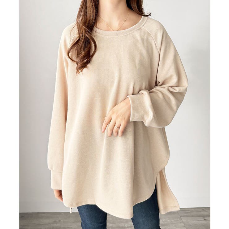 サイドスリットオーバーカットソー トップス 長袖 | Amulet | 詳細画像6 