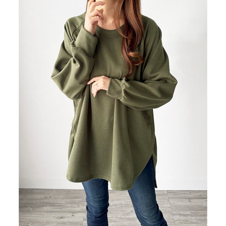 サイドスリットオーバーカットソー トップス 長袖 | Amulet | 詳細画像8 