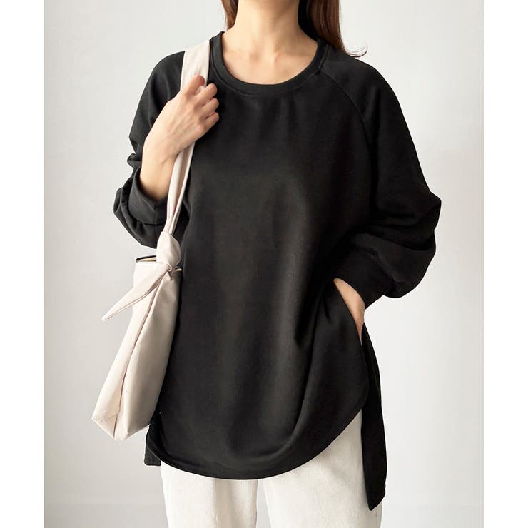 サイドスリットオーバーカットソー トップス 長袖 | Amulet | 詳細画像9 