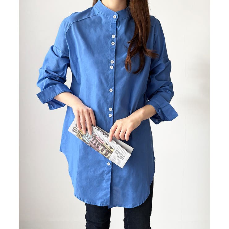 スタンドカラーオーバーシャツ トップス 羽織り | Amulet | 詳細画像11 