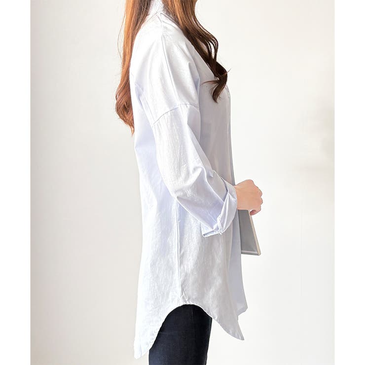 スタンドカラーオーバーシャツ トップス 羽織り | Amulet | 詳細画像18 