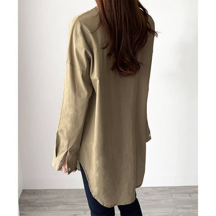 スタンドカラーオーバーシャツ トップス 羽織り | Amulet | 詳細画像22 