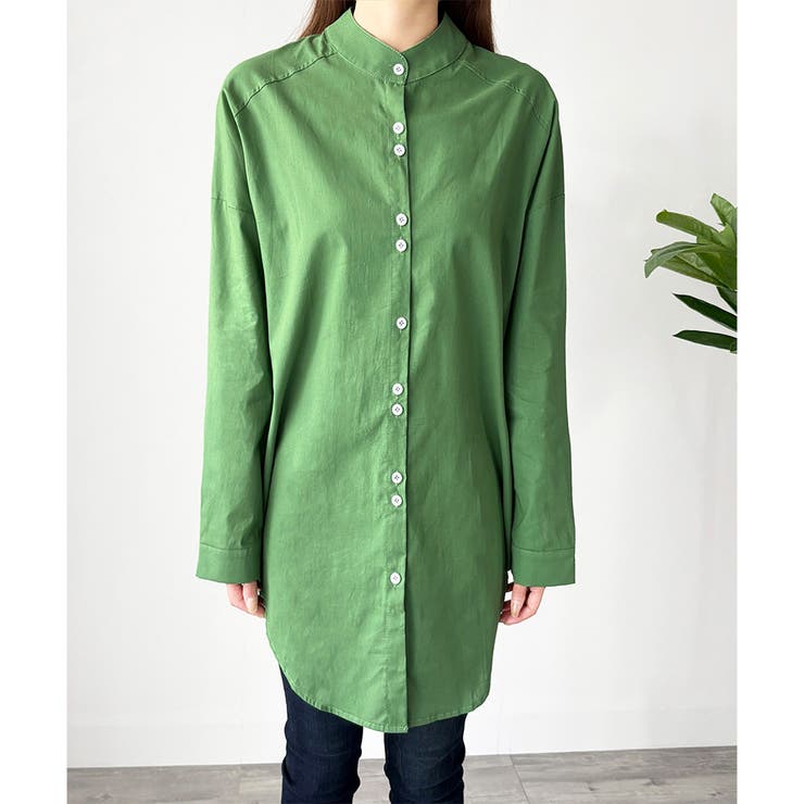 スタンドカラーオーバーシャツ トップス 羽織り | Amulet | 詳細画像23 