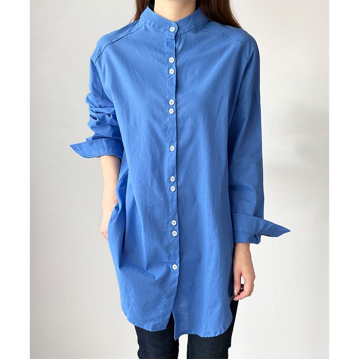 スタンドカラーオーバーシャツ トップス 羽織り | Amulet | 詳細画像29 