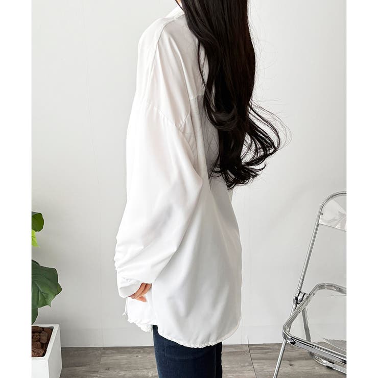 オーバーサイズロングシャツ ロング丈 トップス | Amulet | 詳細画像13 