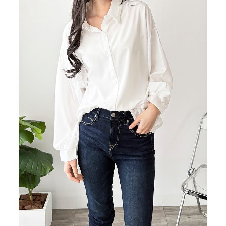 オーバーサイズロングシャツ ロング丈 トップス | Amulet | 詳細画像15 