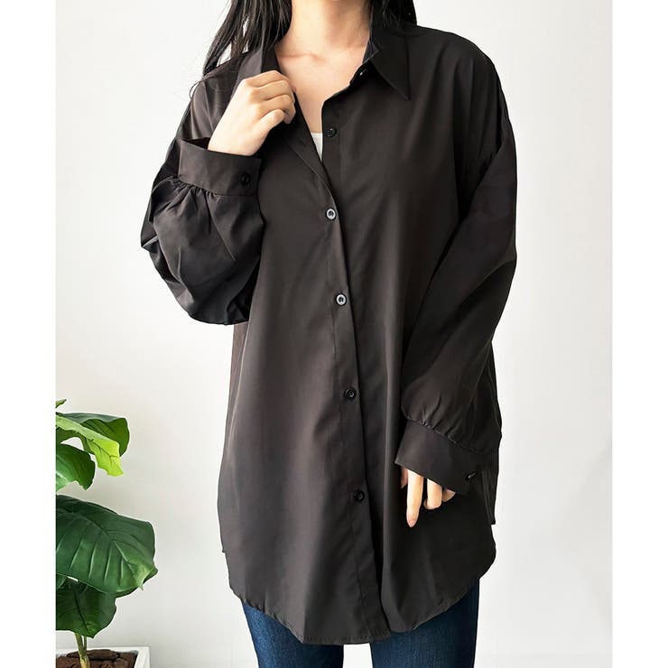 オーバーサイズロングシャツ ロング丈 トップス | Amulet | 詳細画像21 
