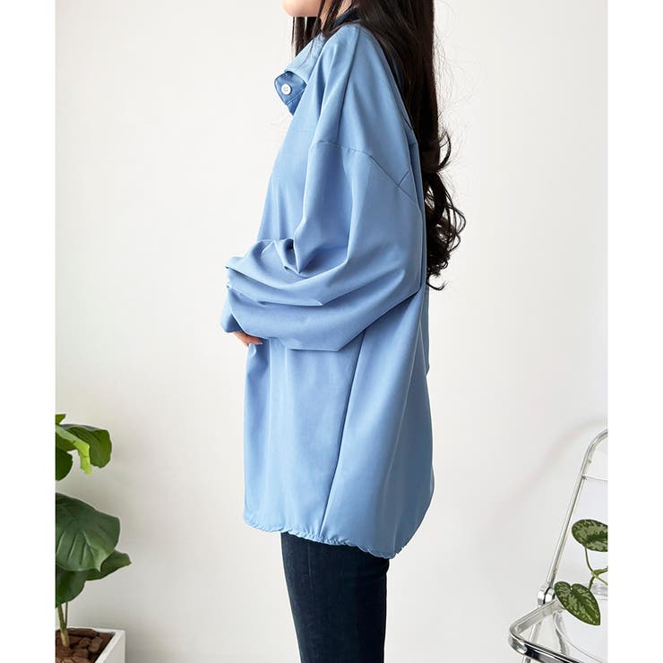 オーバーサイズロングシャツ ロング丈 トップス | Amulet | 詳細画像23 