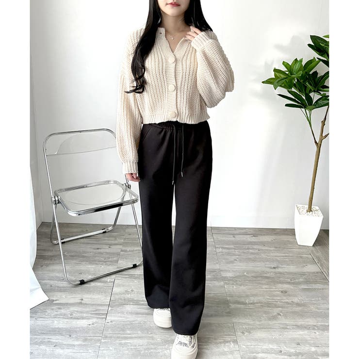 バルーンスリーブショートカーディガン ニット 羽織り | Amulet | 詳細画像13 