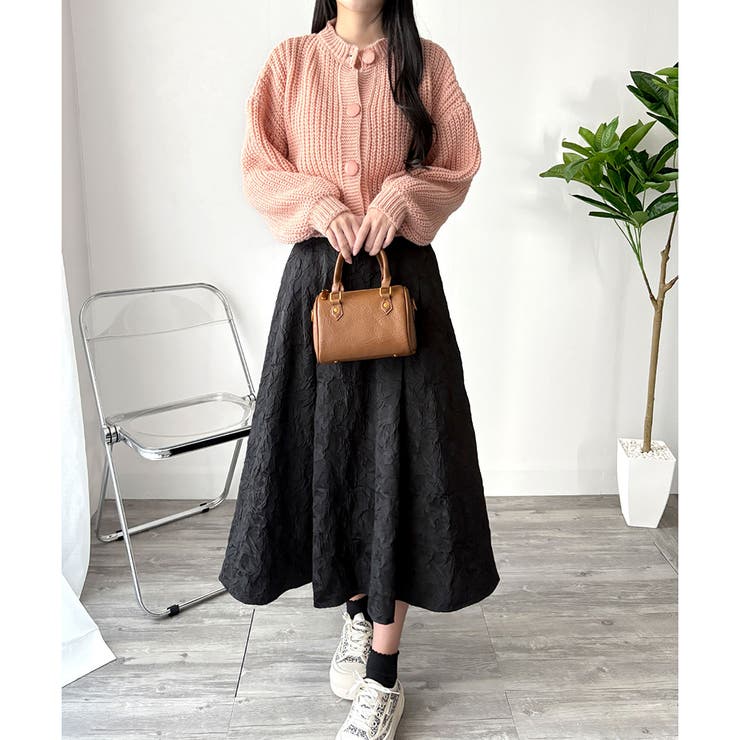 バルーンスリーブショートカーディガン ニット 羽織り | Amulet | 詳細画像3 