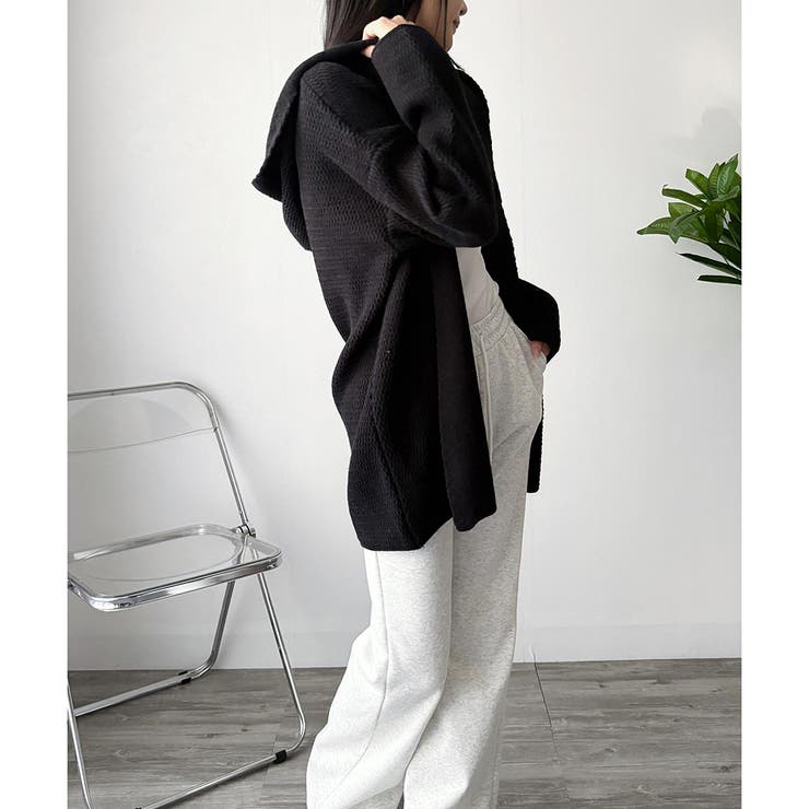 フード付きニットカーディガン ニット 羽織り | Amulet | 詳細画像18 