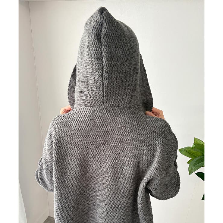 フード付きニットカーディガン ニット 羽織り | Amulet | 詳細画像21 