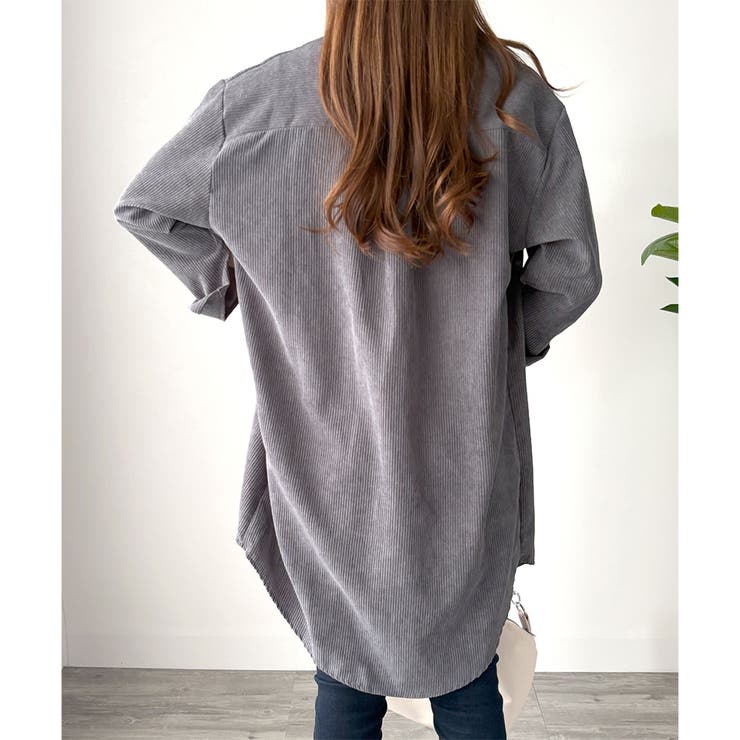 オーバーサイズコーデュロイシャツ 羽織り ロング | Amulet | 詳細画像13 