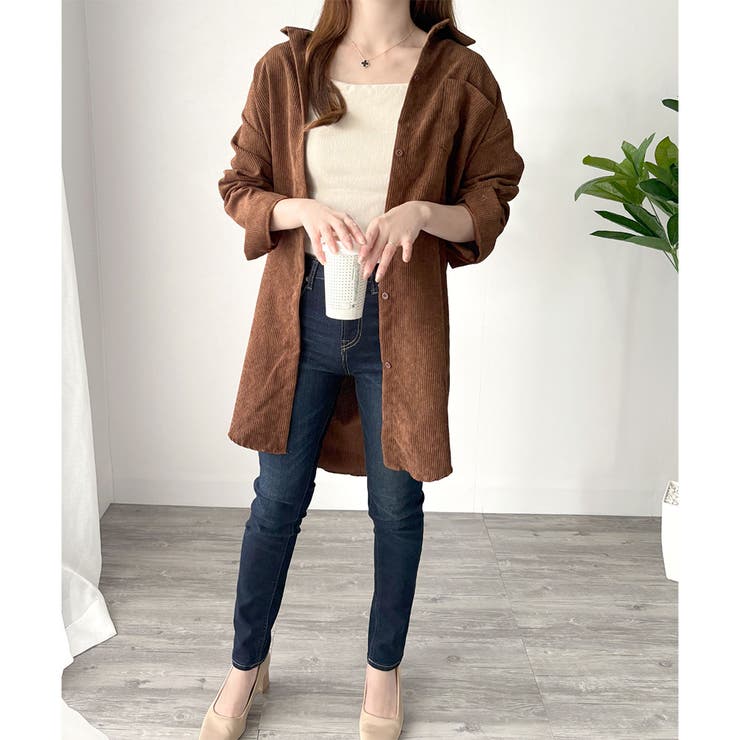 オーバーサイズコーデュロイシャツ 羽織り ロング | Amulet | 詳細画像23 