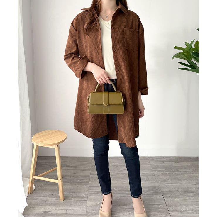 オーバーサイズコーデュロイシャツ 羽織り ロング | Amulet | 詳細画像26 