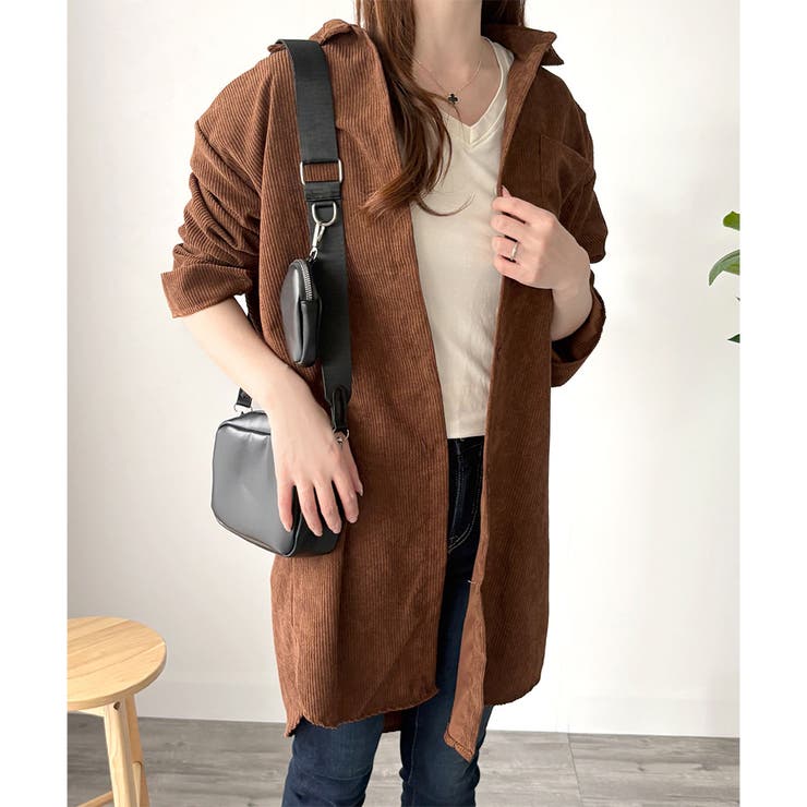 オーバーサイズコーデュロイシャツ 羽織り ロング | Amulet | 詳細画像27 