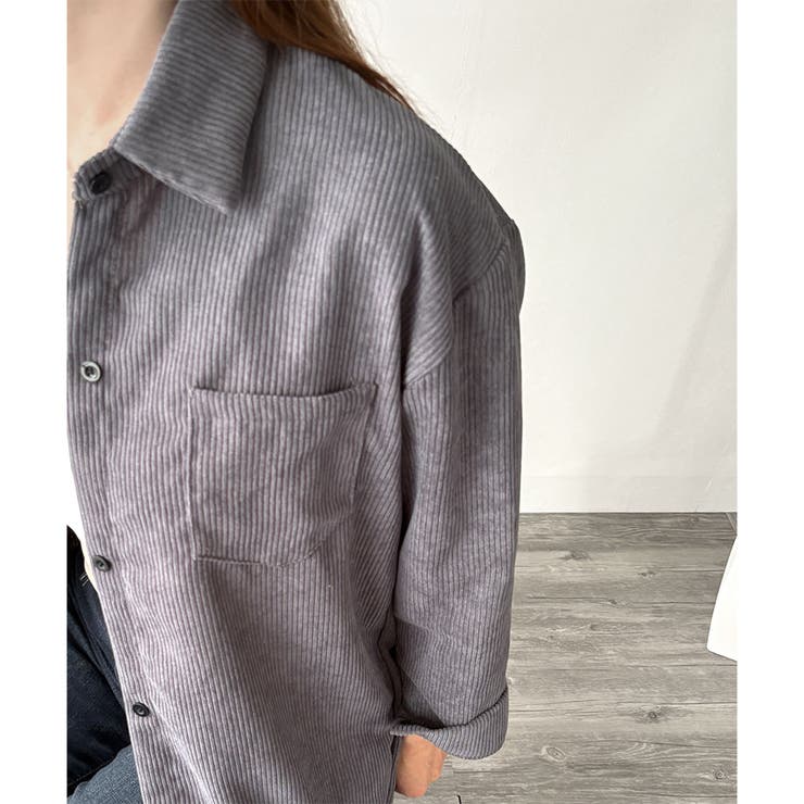 オーバーサイズコーデュロイシャツ 羽織り ロング | Amulet | 詳細画像30 