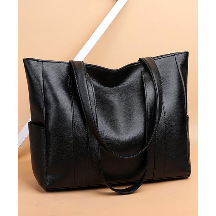 ソフトタッチフェイクレザートートバッグ レディース 肩掛け | Amulet | 詳細画像14 