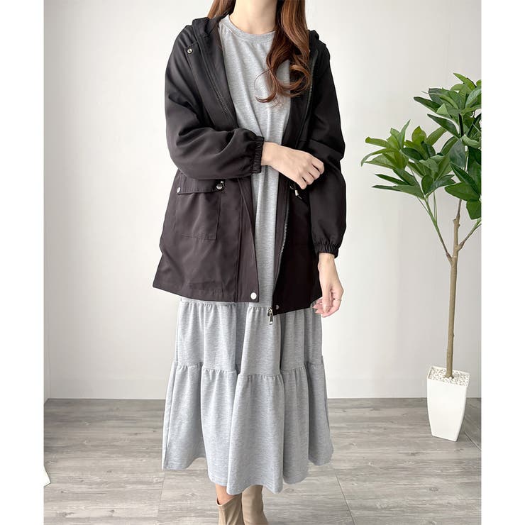 ティアードカットソーロングワンピース レディース 長袖 | Amulet | 詳細画像18 