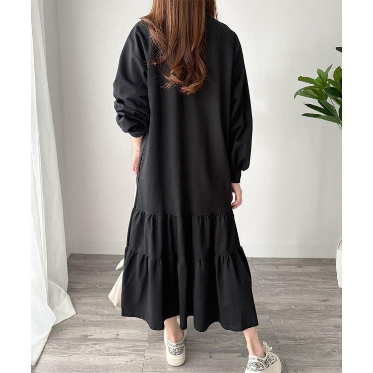 ティアードカットソーロングワンピース レディース 長袖 | Amulet | 詳細画像28 