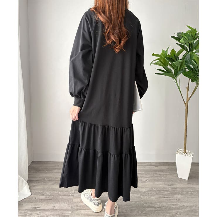 ティアードカットソーロングワンピース レディース 長袖 | Amulet | 詳細画像29 