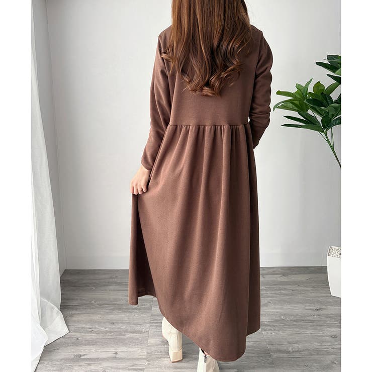 ウエスト切替ロングワンピース レディース 長袖 | Amulet | 詳細画像22 