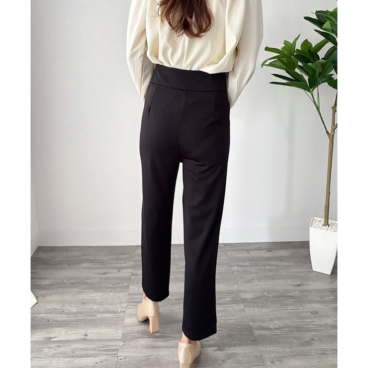 ダブルボタンタックスラックスパンツ レディース テーパード | Amulet | 詳細画像14 