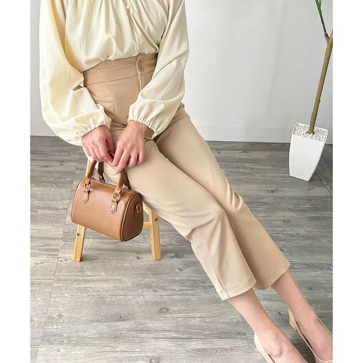 ダブルボタンタックスラックスパンツ レディース テーパード | Amulet | 詳細画像15 