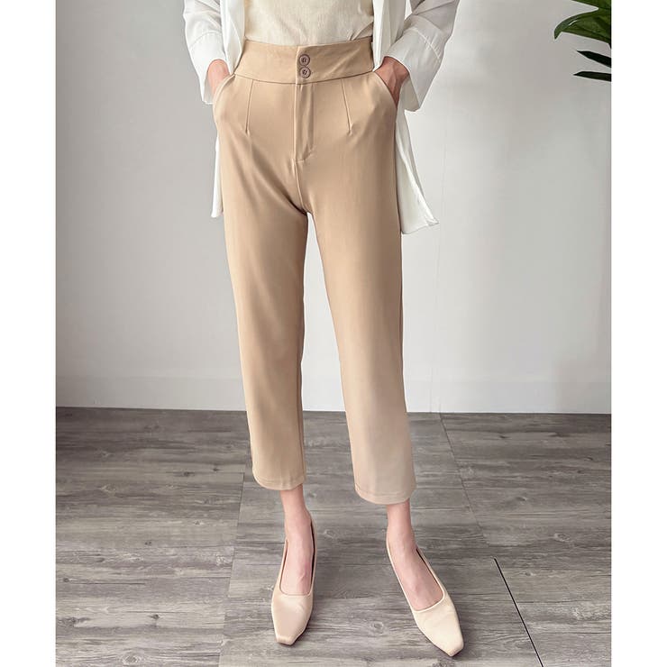 ダブルボタンタックスラックスパンツ レディース テーパード | Amulet | 詳細画像18 